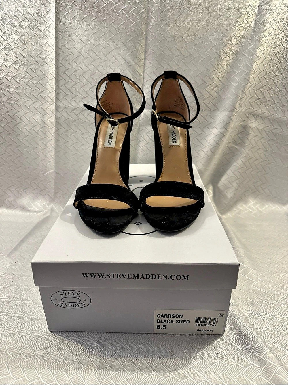 Steve Madden Carsson Black Suede Heels US 6.5 Like New
